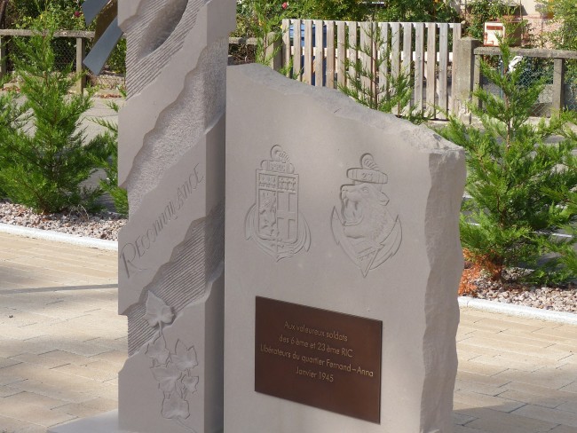 Monument en l’honneur des combattants du 6ème et 23ème RIC